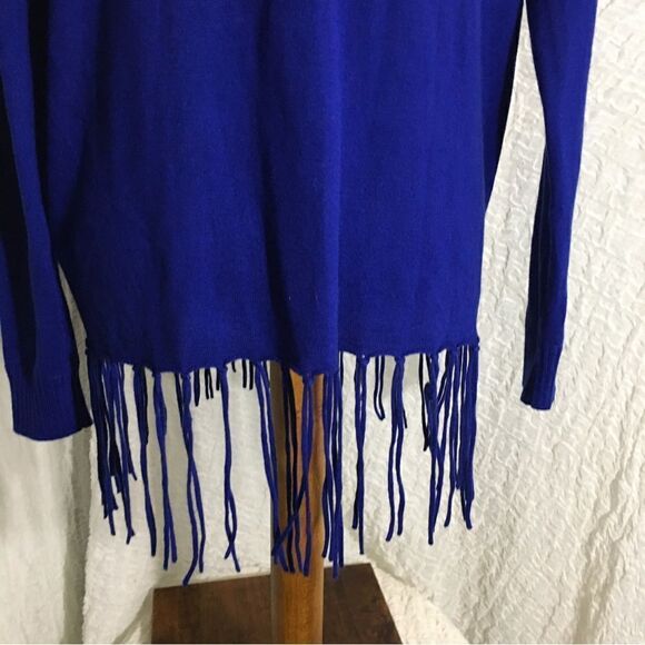 Michael Kors Royal Blue Fringed Sweater  XS - Picture 7 of 10